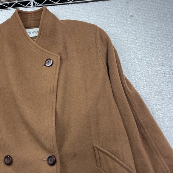 VTG Holt Renfrew Wool / Cashmere Dress Coat Mocha Brown Women Sz 10 Canada Made - Picture 3 of 13